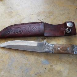 l&eacute;ger couteau Indienne Indien t&ecirc;te aigle western cowboy &eacute;tui cuir sain camping randonn&eacute; p&ecirc;che ...