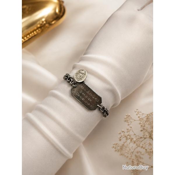 Bracelet en argent jean Aymard officier Saint denis 11-12 -1900