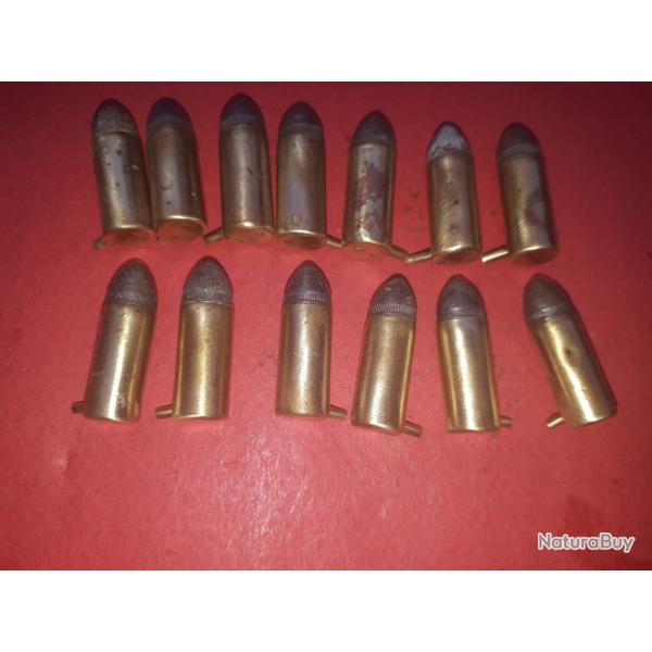 Lot de 13 Cartouches 7MM Broche Marquage ''7 G'' fabrication Gevelot � Poudre Noire
