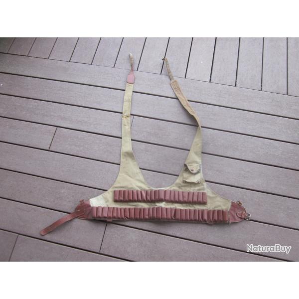 DOUBLE CARTOUCHIERE ANCIENNE POUR 49 CARTOUCHES