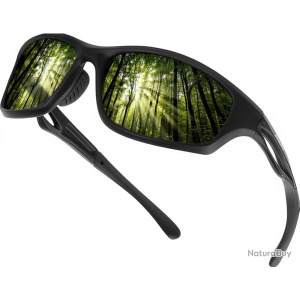 Lunettes polaris�es UV400 - Noire - Cadre ultra-l�ger et ergonomique - Garantie 2 ans