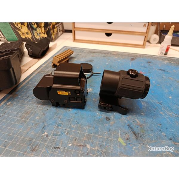 Repro eotech exps3 et son magnifier + riser unity