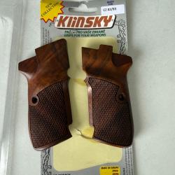 Plaquettes en bois Klinsky pour CZ82 CZ83 &eacute;tat neuf 1� sans prix de r&eacute;serve