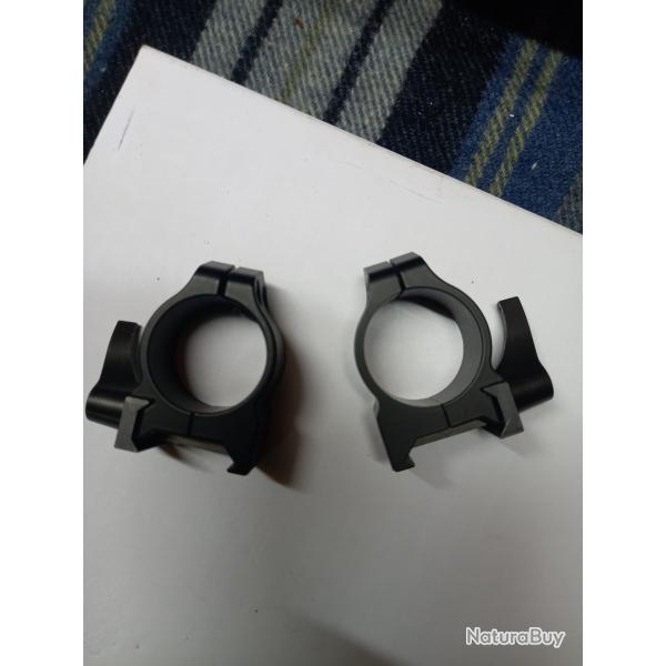 Colliers de montage warne d�montage rapide diametre 25,4 pour rail weaver �tat neuf