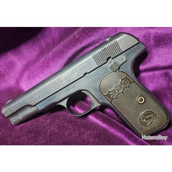 Pistolet Colt 1903 Pocket Hammerless calibre 7,65 Browning - Fabrication 1905 - USA - cat�gorie B
