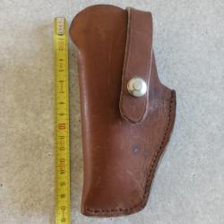 Etui de ceinture ou holster en cuir pour revolver avec canon de 2.5" - Mod&egrave;le pour gaucher