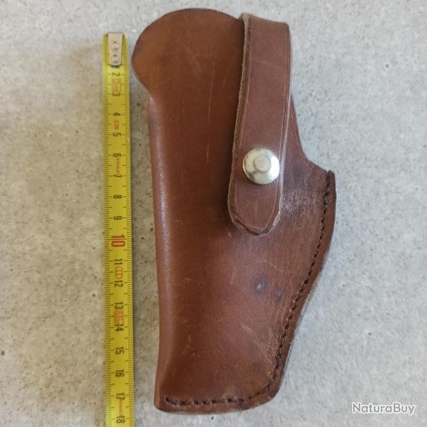 Etui de ceinture ou holster en cuir pour revolver avec canon de 2.5" - Mod�le pour gaucher