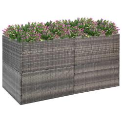 Jardini&egrave;re Gris 157x80x80 cm R&eacute;sine tress&eacute;e