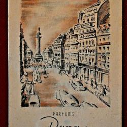 Carte publicitaire parfum&eacute;e ancienne