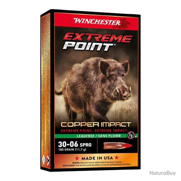 Cart 30-06 Extreme Point bte 20 sans plomb Winchester 180 Grains