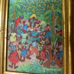 EXCELLENTE ET TRES JOLIE PEINTURE DE ( JUVENAL DUROSAIRE ) TOILE ENCADREE EN BON ETAT POUR COLLETION