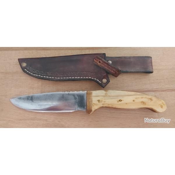 couteau lame fixe artisanal
