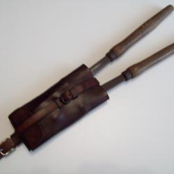 militaria ww1 &eacute;tui cuir de la grande pince peugeot fr&egrave;res coupe barbel&eacute; CAVALERIE 14/18