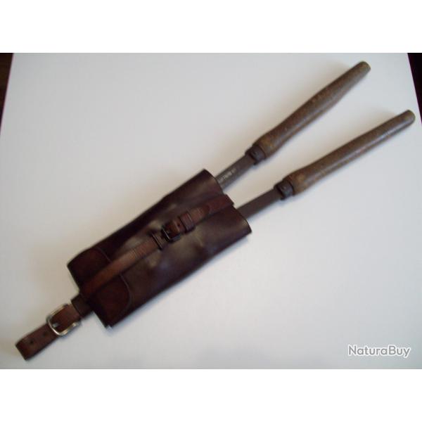 militaria ww1 �tui cuir de la grande pince peugeot fr�res coupe barbel� CAVALERIE 14/18