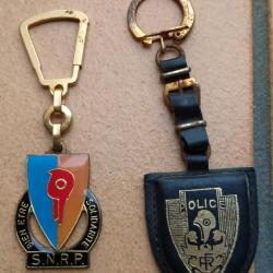 PORTE CLEF ANCIENS POLICE NATIONALE LOT DE 2 PORTE CLEF