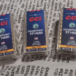 Cartouches CCI 17 HMR 20 Grains