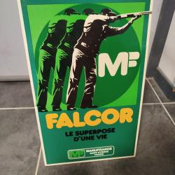 Panneau publicitaire Manufrance Falcor d'armurerie