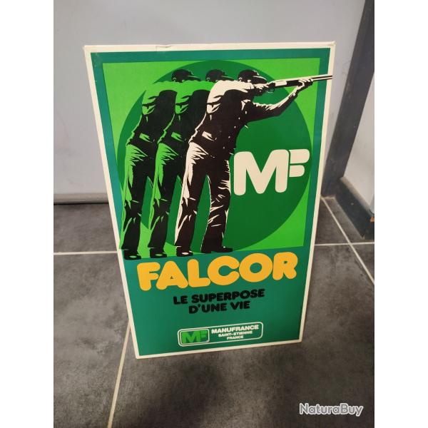 Panneau publicitaire Manufrance Falcor d'armurerie