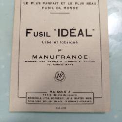 Notice fusil Ideal Manufrance