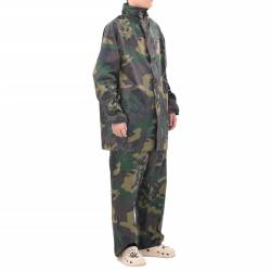 Combinaison de pluie avec capuche 2 pcs Hommes Camouflage L