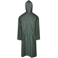 Manteau de pluie long imperm&eacute;able r&eacute;sistant &agrave; capuche vert XL