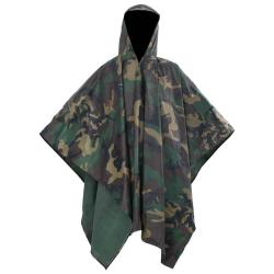 Poncho de pluie imperm&eacute;able pour camping/randonn&eacute;e Camouflage