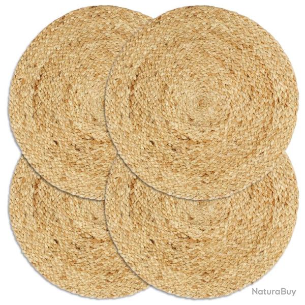 Napperons 4 pcs Naturel Plain 38 cm Rond Jute