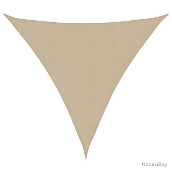 Voile de parasol tissu oxford triangulaire 4x4x4 m beige