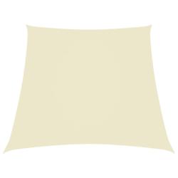 Voile de parasol Tissu Oxford trap&egrave;ze 2/4x3 m Cr&egrave;me