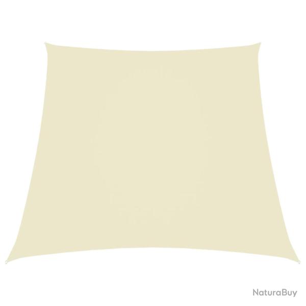 Voile de parasol Tissu Oxford trap�ze 2/4x3 m Cr�me