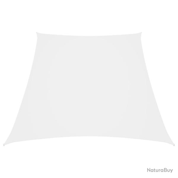 Voile de parasol Tissu Oxford trap�ze 2/4x3 m Blanc