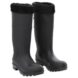 Bottes de pluie avec chaussettes amovibles noir taille 38 PVC
