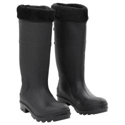 Bottes de pluie avec chaussettes amovibles noir taille 40 PVC