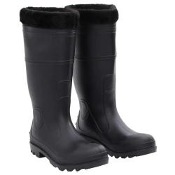 Bottes de pluie avec chaussettes amovibles noir taille 42 PVC