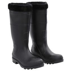 Bottes de pluie avec chaussettes amovibles noir taille 43 PVC