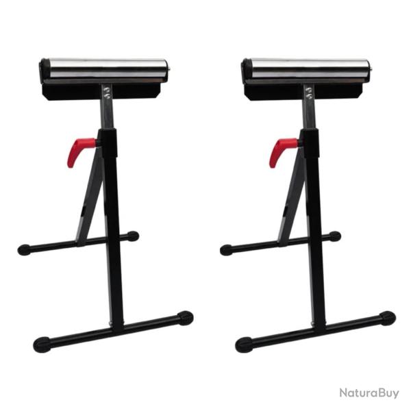 Ensemble de 2 supports r�glables de rouleau