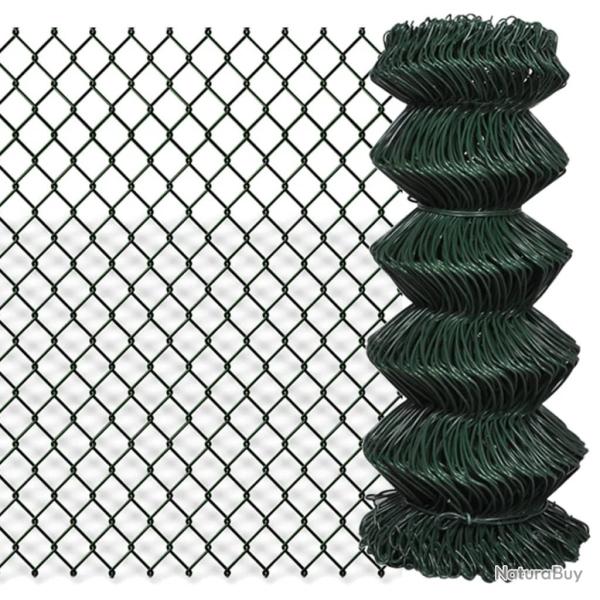 Cl�ture � mailles losang�es Acier 0,8x15 m Vert