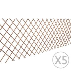 Cl&ocirc;ture en treillis de saule 5 pcs 180x90 cm