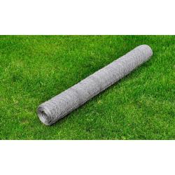 Grillage pour voli&egrave;re Acier galvanis&eacute; 25 x 0,75 m Argent&eacute;