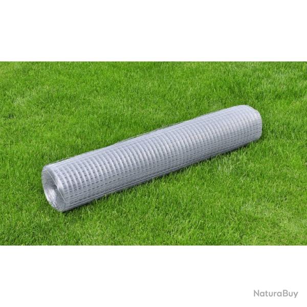 Grillage pour voli�re acier galvanis� 25x1 m argent�