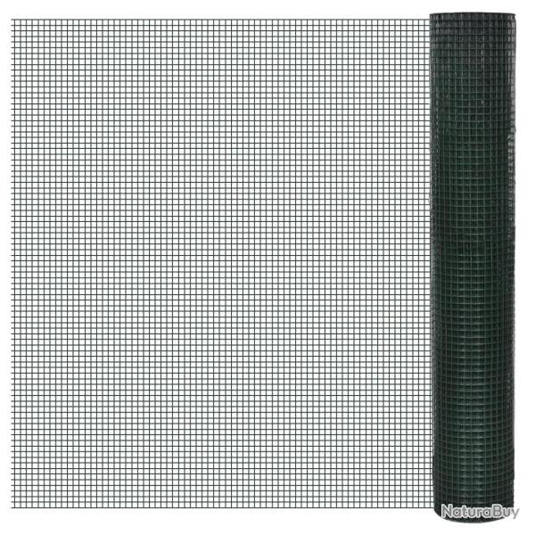 Grillage acier galvanis� et rev�tement en PVC 10x1 m vert