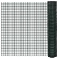 Grillage Acier galvanis&eacute; et rev&ecirc;tement en PVC 25 x 1 m Vert