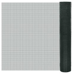 Grillage Acier galvanis&eacute; et rev&ecirc;tement en PVC 25 x 1 m Vert