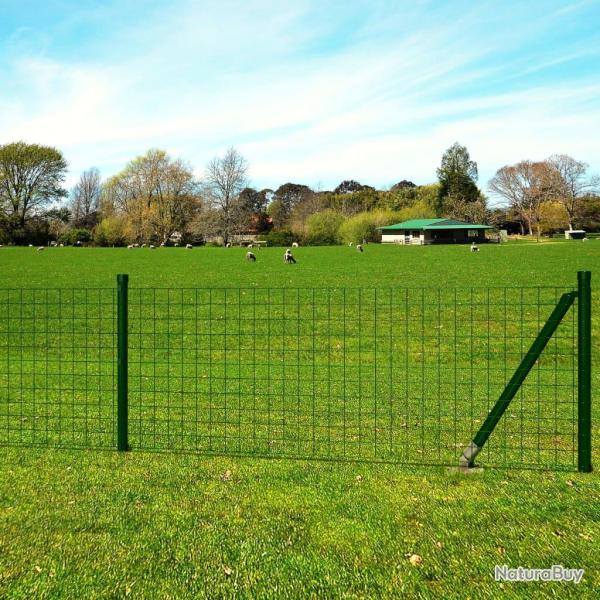 Cl�ture euro Acier 10x1,2 m Vert