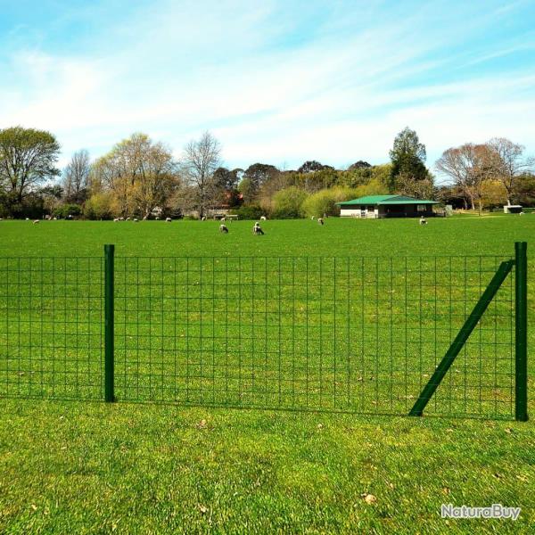 Cl�ture euro Acier 25x0,8 m Vert