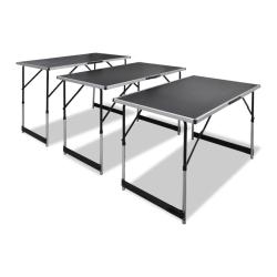 Table &agrave; coller 3 pcs pliable Hauteur r&eacute;glable