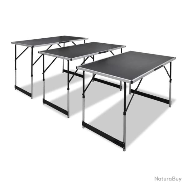 Table � coller 3 pcs pliable Hauteur r�glable