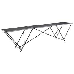 Table &agrave; coller pliable MDF et aluminium 300 x 60 x 78 cm