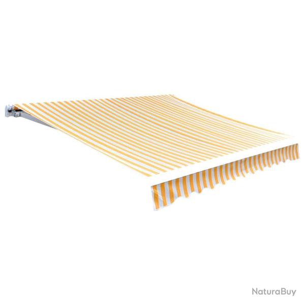 Tissu d'auvent Jaune tournesol/blanc 3x2,5 m (cadre non inclus)