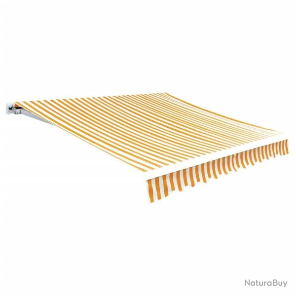 Tissu d'auvent Jaune tournesol/blanc 4 x 3 m (cadre non inclus)